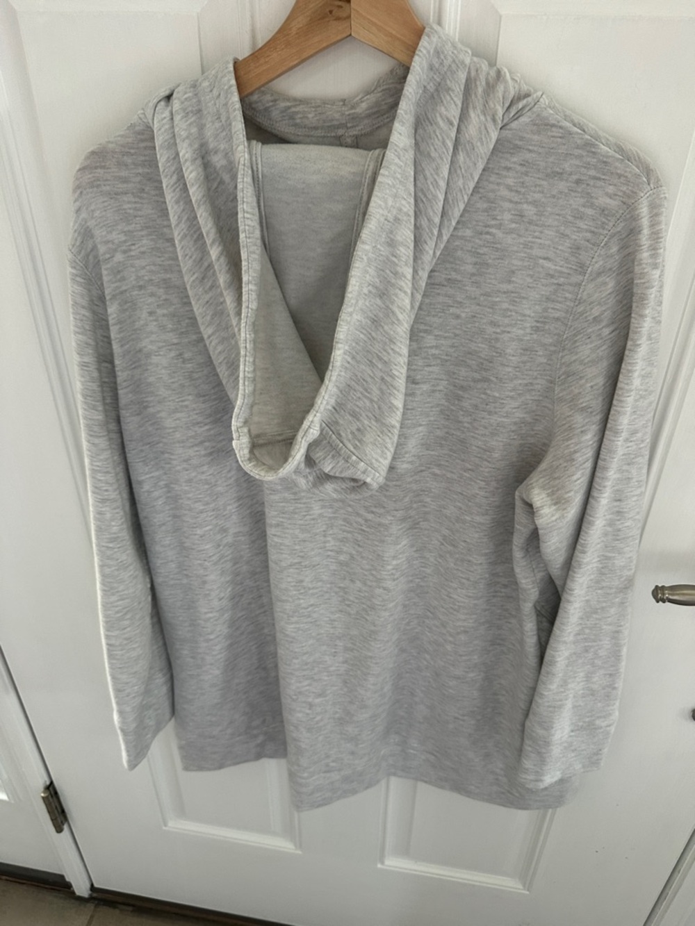 Light Gray Hooded Pullover Sweatshirt - Picture 2 of 4